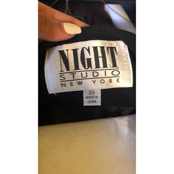 Night Studio Formal Black Jacket Size 20 - Picture 3 of 6